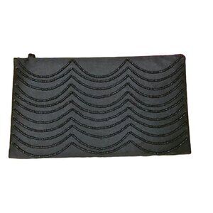 Victoria's Secret Beaded Black Satin Evening Bag